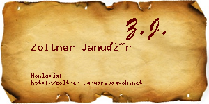 Zoltner Január névjegykártya
